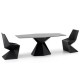 Negro de VERTEX Vondom mesa de Mesa