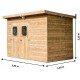 Giardino Shelter Legno Massello Habrita 6,45 m2 e Tetto in acciaio