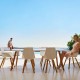 Table Vondom Faz Wood Plateau 200x90 White and Feet Natural Oak