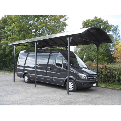 Carport Motorhome L7,60xH3,60m de alumínio e policarbonato Anti-UV Habrita