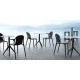 Lot de 4 chaises Vondom Brooklyn gris tourterelle