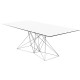 Table Faz Vondom 200x100 piètement inox plateau blanc