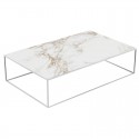 Mesa de centro Pixel Vondom Dekton Entzo patas blancas y blancas 160x100xH25