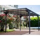 Carport Toit Plat 14.70m2 en aluminium et polycarbonate Habrita