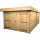 Garage en bois Habrita 21m2 Toit plat