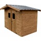 Garden Shed Madeira Thermo Habrita 7,81 m2 com Telhado de Aço