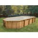 Pool Wood Ubbink Azura 400x750 H130 Liner Bege