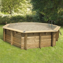 Piscina Legno Ubbink Océa 510 H120cm Fodera Beige sabbia