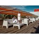 Lot de 4 Tables basses Vondom Solid blanc