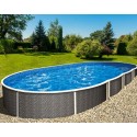 Piscina Azuro ovale in rattan stile 5,5x3,7x1,2