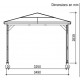 Kiosque de Jardin Blueterm bois 12.32 m2 avec Comptoirs et 2 Parois Habrita