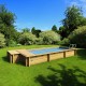 Piscine Urbaine Procopi en Bois 600 x 250 x H 133 Couverture Automatique avec Coffre