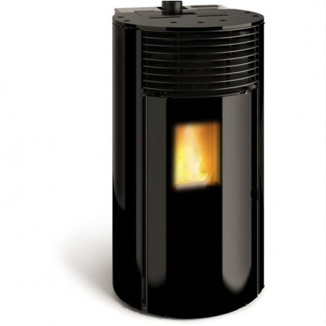 Fogão a pellets Ferlux Helen Magique 6 kW Black Glass Round