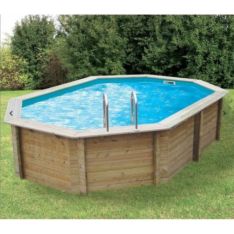 Piscina Legno Acqua Sole 550x300 H140cm Fodera beige Ubbink