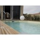 Pool Holz Sonnenwasser 550x300 H140cm Liner beige Ubbink