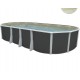 Piscine hors sol TOI Ibiza ovale 730x366x132 avec kit complet anthracite