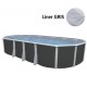 Piscine hors sol TOI Ibiza ovale 730x366x132 avec kit complet anthracite