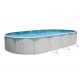 Oberirdischer Pool TOI Mallorca oval 730x366xH120 mit Komplettkit Weiß