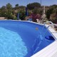 Above ground pool TOI Magnum oval 730x366x132 Anthracite with safety ladder