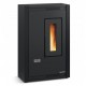 Estufa de pellets ventilada estrecha La Nordica Extraflame Luisella 5kW Negro