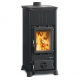 Poêle à bois La Nordica Emiliana Steel 6.5kW noir anthracite