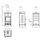 Estufa de leña con recuperación de calor La Nordica Concita 2.0 Acero 13kW