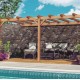 Anlehnpergola aus rohem Holz Palma 3x3m 9m2