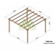 Pérgola exenta de madera maciza Madrid 4.20x4.20m 17m2