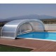 Mid-height pool enclosure Telescopic shelter Malta 10.45x6m ready to install