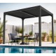 Pergola bioclimatica Habrita alluminio antracite 7,20m2 con lamelle