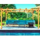 Pérgola autoportante de madera maciza Valencia 4x3m 12m2