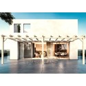 Sevilla Wandpergola aus Rohholz 8x5m 40m2