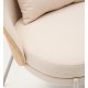 Fauteuil en Chenille Beige et piètements métal beige Amy VeryForma