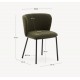 Set van 2 groene en zwarte metalen badstof stoelen Elia VeryForma