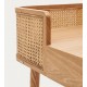 Essenhouten en rotan bureautafel 105 x 62 Axi VeryForma