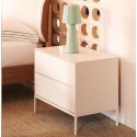 White lacquered bedside table 60x55 Rana VeryForma