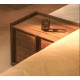 Walnut wood bedside table with dark finish 60x59 Noxi VeryForma