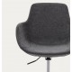 Dark grey and aluminium office chair with matt black finish Tisia VeryForma