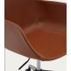 Chaise de bureau cuir synthétique marron et aluminium finition noire mate Tisia VeryForma