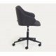 Dark grey office chair with matt black steel legs Nara VeryForma