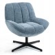 Ena Stoffen Fauteuil Blauw Swivel VeryForma