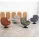 VeryForma Taupe Velvet Top Swivel Chair