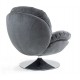 VeryForma Dark Grey Velvet Top Swivel Chair