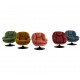 Fauteuil pivotant Top tissu velours rouge bordeaux VeryForma