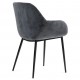 Set van 2 eetkamerstoelen Ibis Grey Chenille Stof Metalen Poten VeryForma