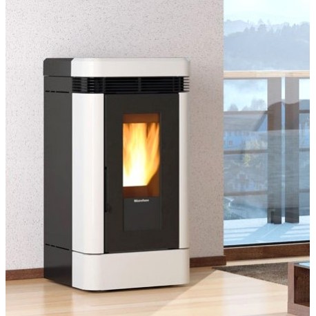 Stufa a pellet canalizzata Lucia Plus 12 kW La Nordica Extraflame Bianco