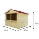 Sylva spruce wood merchant stall 3 x 2.4 m Habrita 7.2m2