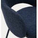 Set of 2 Aina Chairs in blue chenille fabric and metal VeryForma