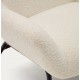 Fauteuil Lina en tissu bouclette blanche et acier VeryForma