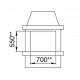 Inserto a pellet Comfort P70 Air H49 La Nordica Extraflame 8kW